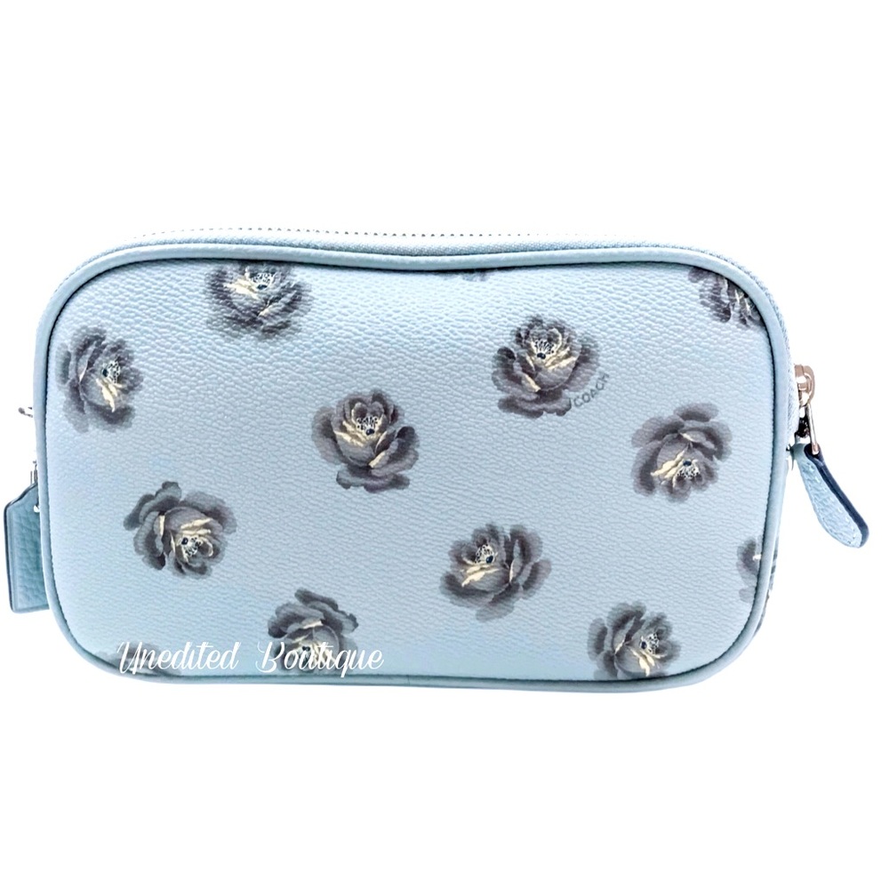 COACH Sadie Crossbody Clutch Handbag Rose Print - Picture 3 of 9